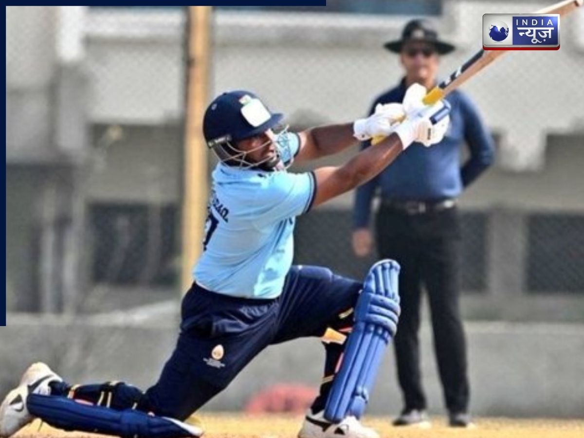 सरफराज खान ने विजय हजारे में मचाई तबाही, अभिषेक शर्मा के 1 ओवर में कूटे 30 रन; तोड़ डाला ये रिकॉर्ड