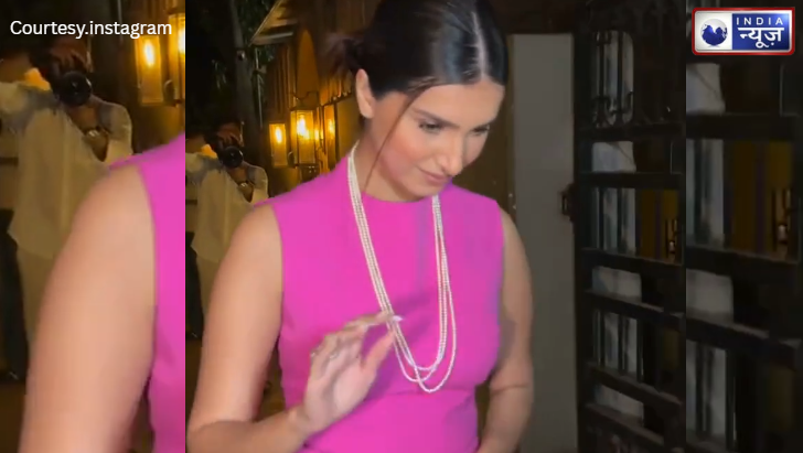 Tara Sutaria सटल मेकअप और पिंक आउटफिट में लगीं कमाल, लेकिन कमेंट्स में वायरल हुआ ‘वीर’ का नाम!