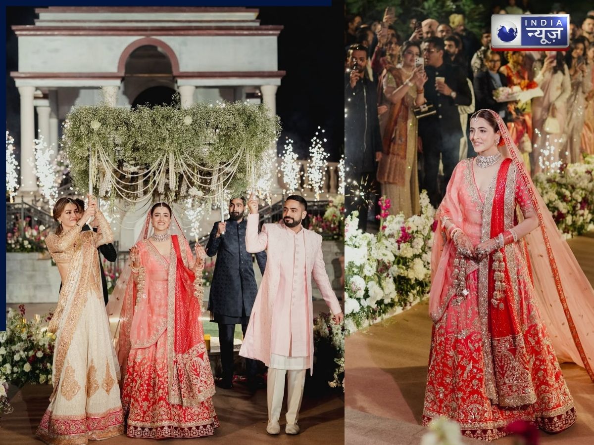 मनीष मल्होत्रा के लहंगे में कहर ढा रही थी नूपुर सेनन, देखें शादी की खूबसूरत तस्वीरें