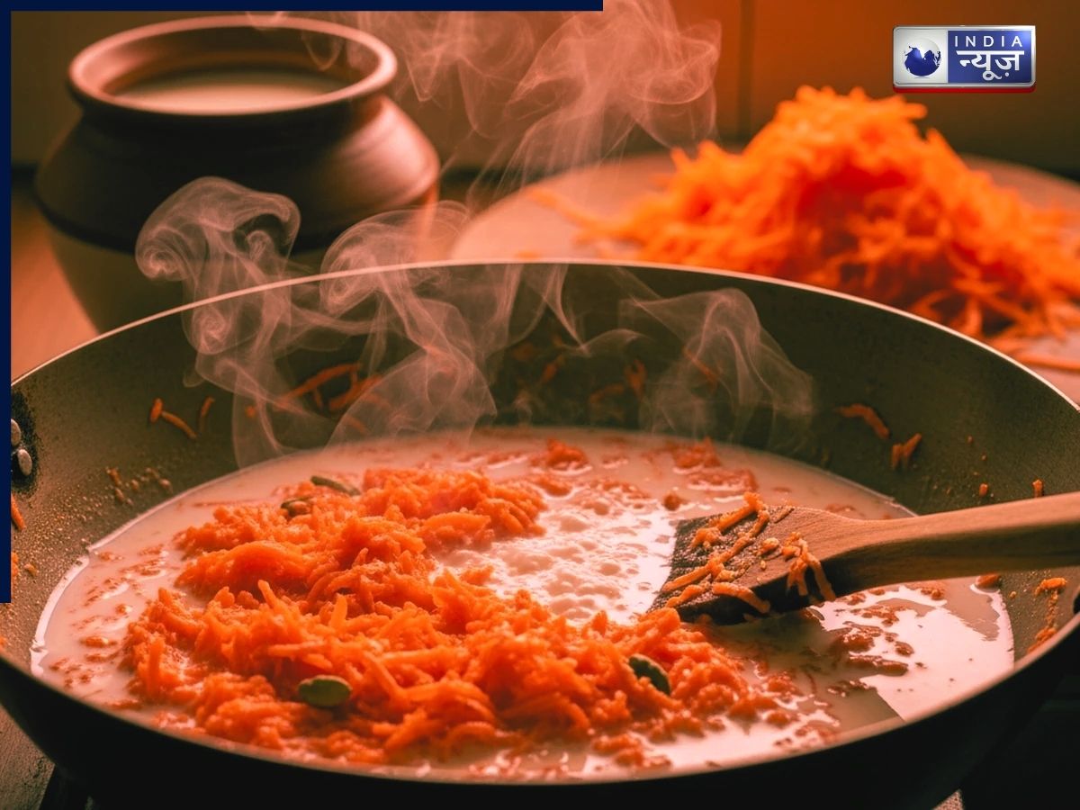 Cook Carrot in Milk low flame - Photo Gallery
