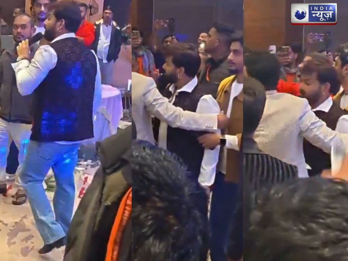 लखनऊ में पवन सिंह का हाई-वोल्टेज ड्रामा ,शख्स को मारने के लिए मंच से कूदे ‘पावर स्टार’