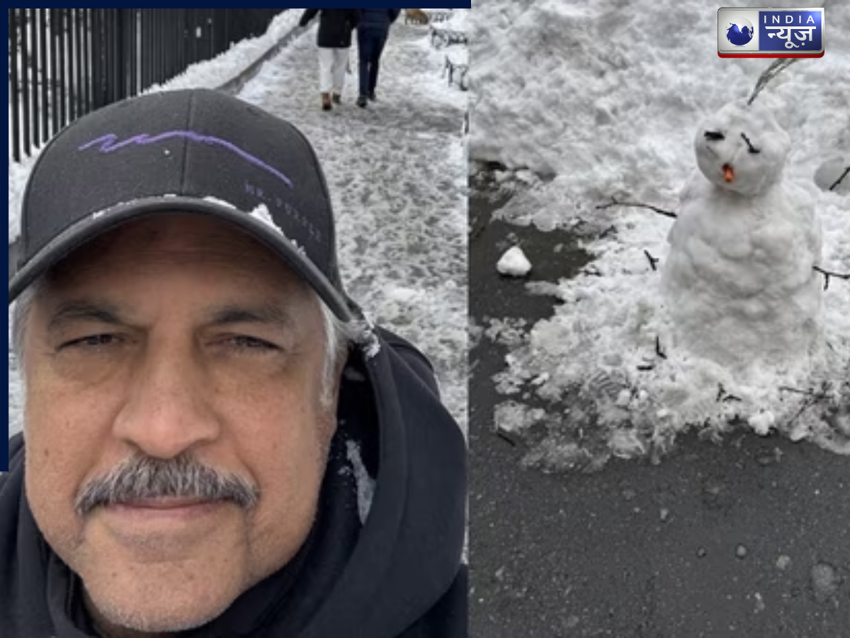 अमेरिका में तूफान के बाद आनंद महिंद्रा ने ली स्नोमैन के साथ सेल्फी, दिया जीवन दर्शन का संदेश, पोस्ट वायरल