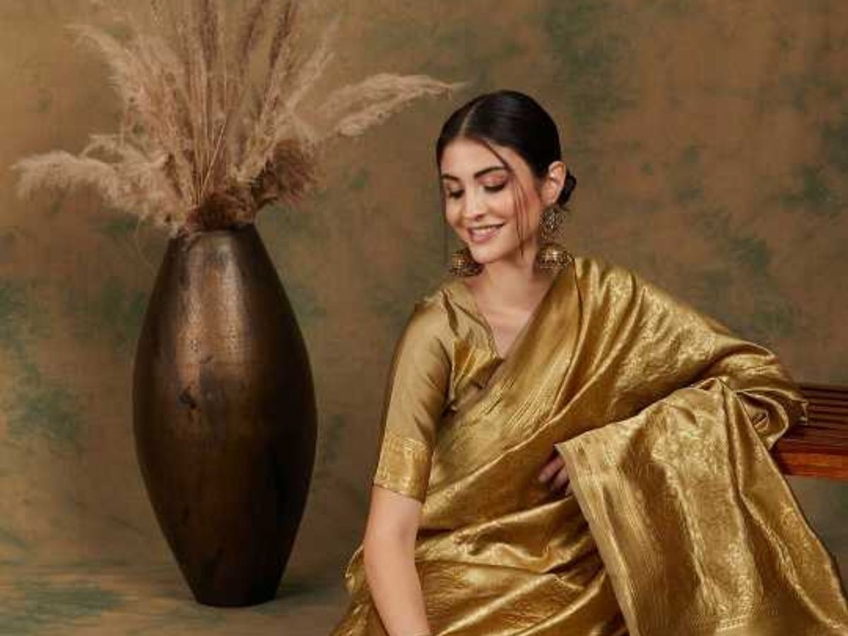 Royal Banarasi Golden Saree for Grand Celebrations - Photo Gallery
