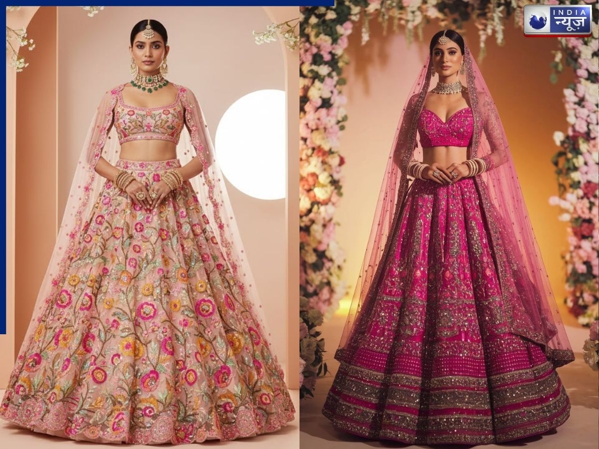 Floral Embroidered Bridal Lehenga - Photo Gallery