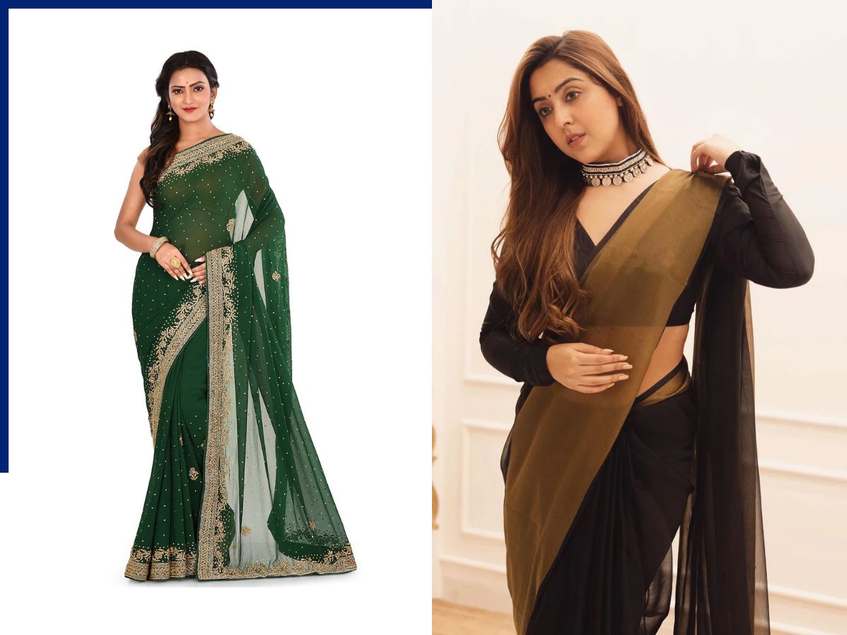 Georget Saree Look - Photo Gallery