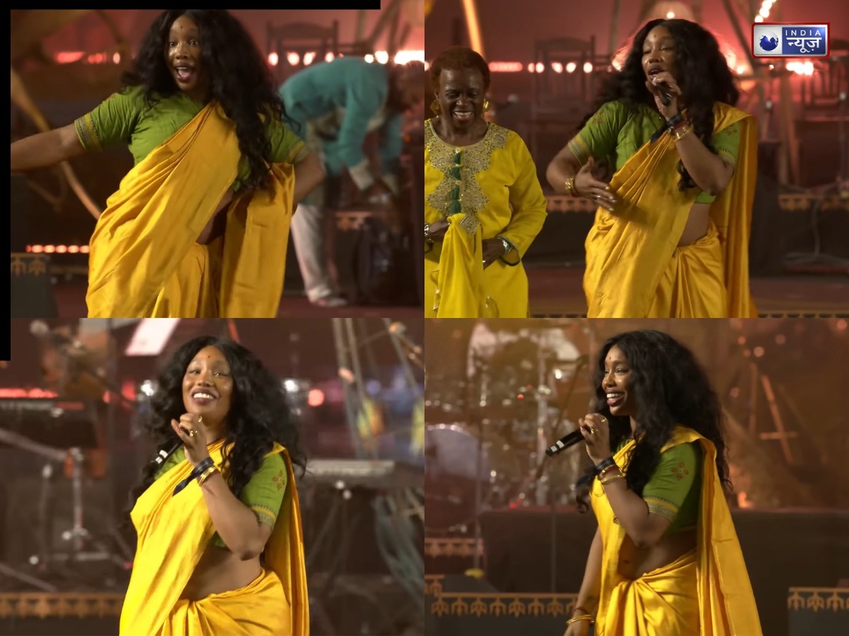 महाशिवरात्रि कार्यक्रम में छाईं अमेरिकन सिंगर SZA, साड़ी पहन मंच पर किया ‘शिव शंभू’ का जाप; वीडियो वायरल