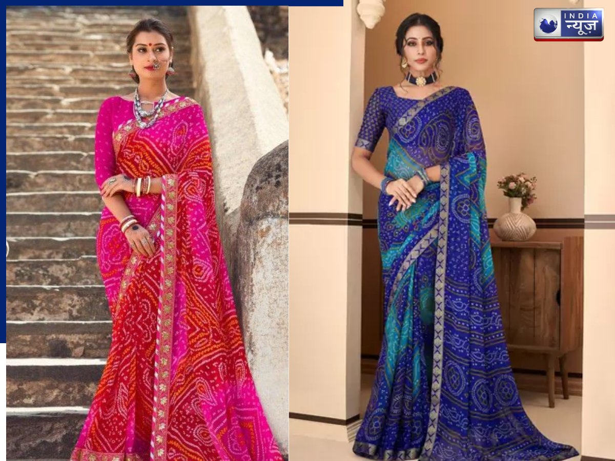 Bandhani Saree Look - Photo Gallery