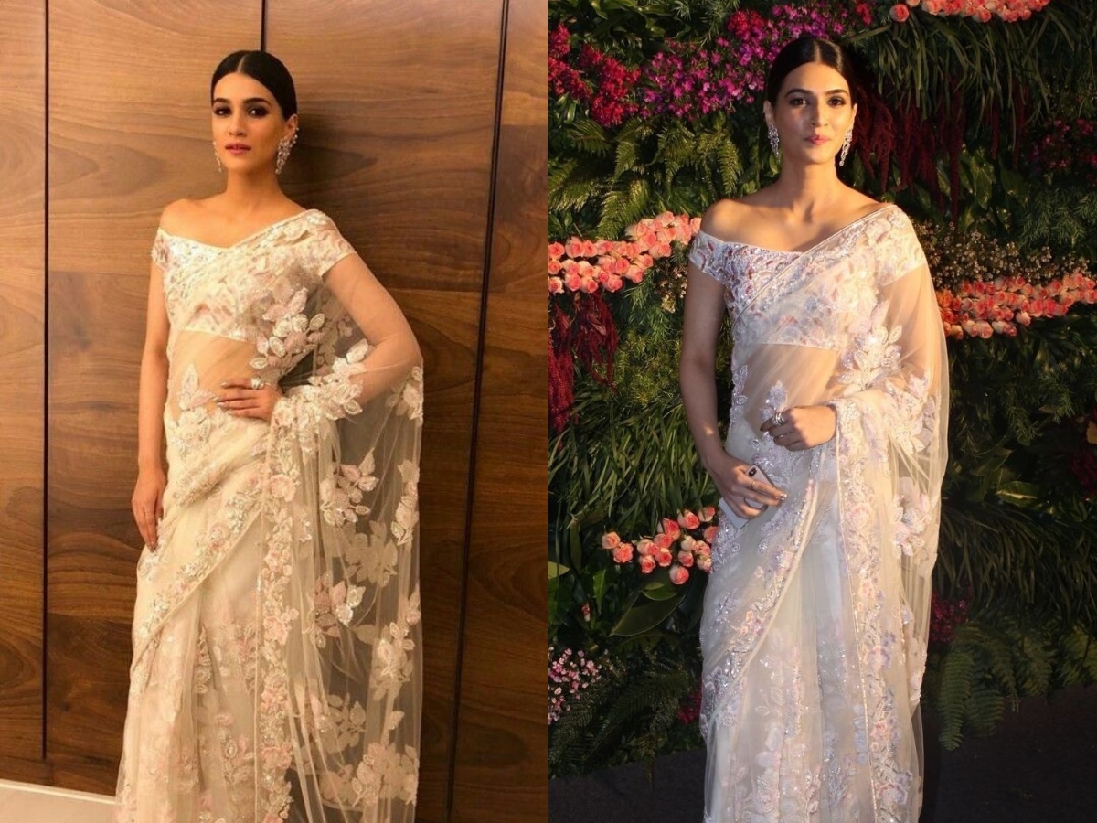 Off-shoulder blouse design - Photo Gallery