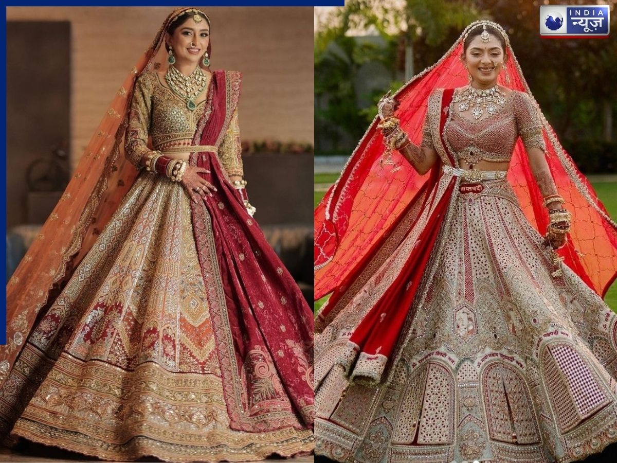 Panel Cut Wedding Lehenga - Photo Gallery
