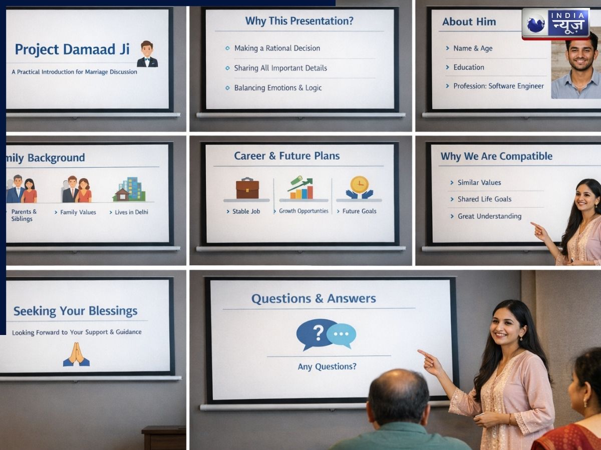 शादी की मीटिंग बनी कॉर्पोरेट प्रेजेंटेशन! 30 साल की लड़की ने ‘प्रोजेक्ट दामाद जी’ के जरिए बॉयफ्रेंड को मिलाया माता-पिता से