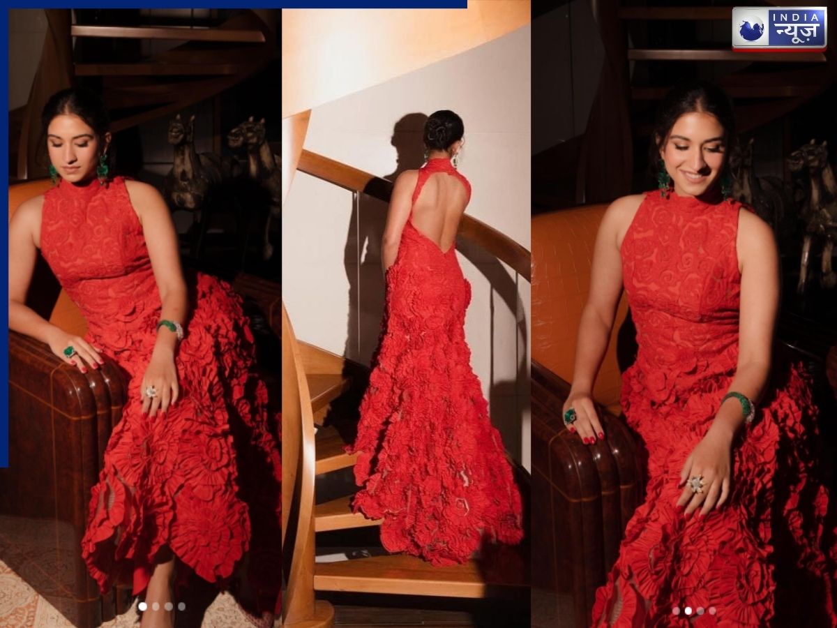 राधिका मर्चेंट का ‘रेड हॉट’ अवतार: ऑस्कर डी ला रेंटा गाउन की कारीगरी देखकर फटी रह जाएंगी आंखें!