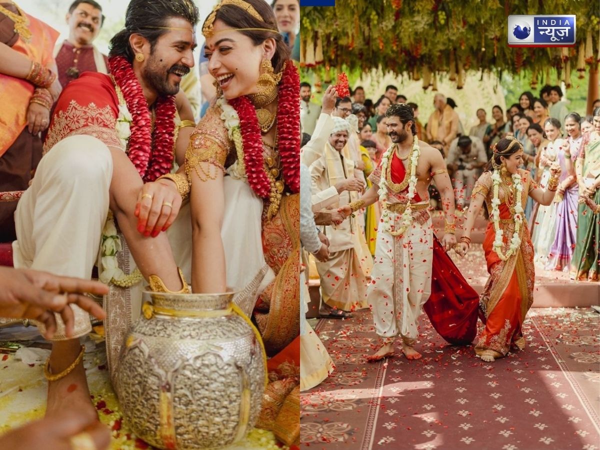 Fans are delighted to see Rashmika Mandanna and Vijay Deverakonda's wedding pictures. - Photo Gallery