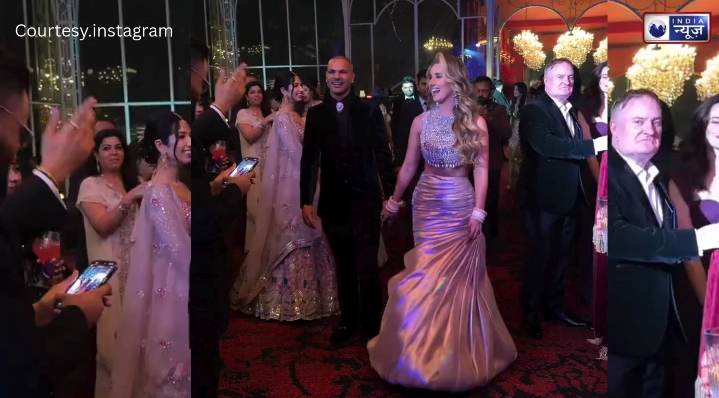 रिसेप्शन में सोफी और शिखर का जलवा, अमृत मान संग गब्बर के भांगड़े ने हिलायी दिल्ली!