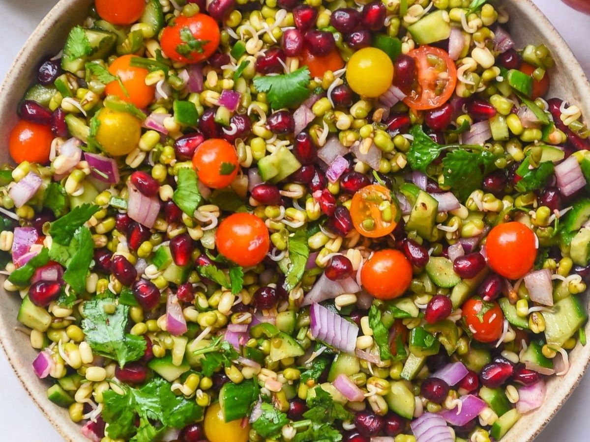 Sprouted Moong Salad or Usal - Photo Gallery