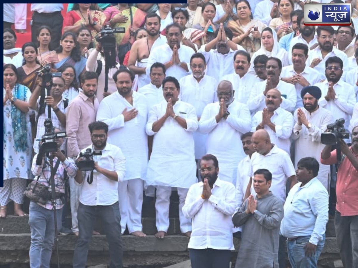 A huge crowd gathered for Ajit Pawar's ashes immersion ceremony. - Photo Gallery