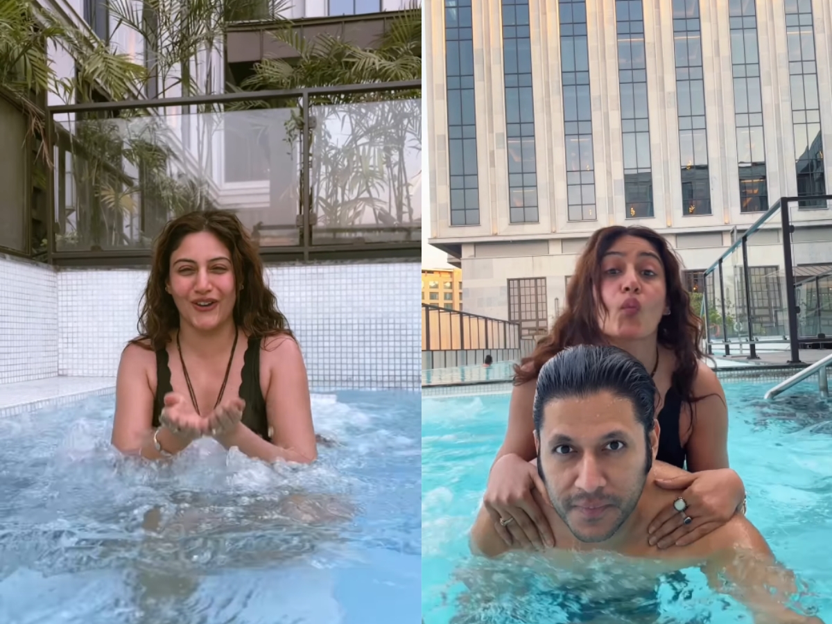 Celebrating the anniversary in the pool - Photo Gallery