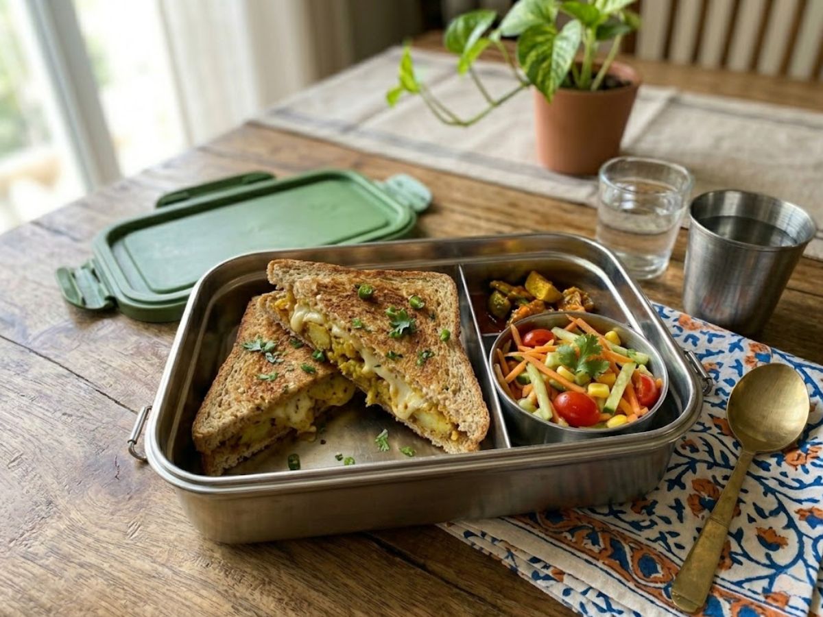 Thursday: aaloo paneer sandwich - Photo Gallery