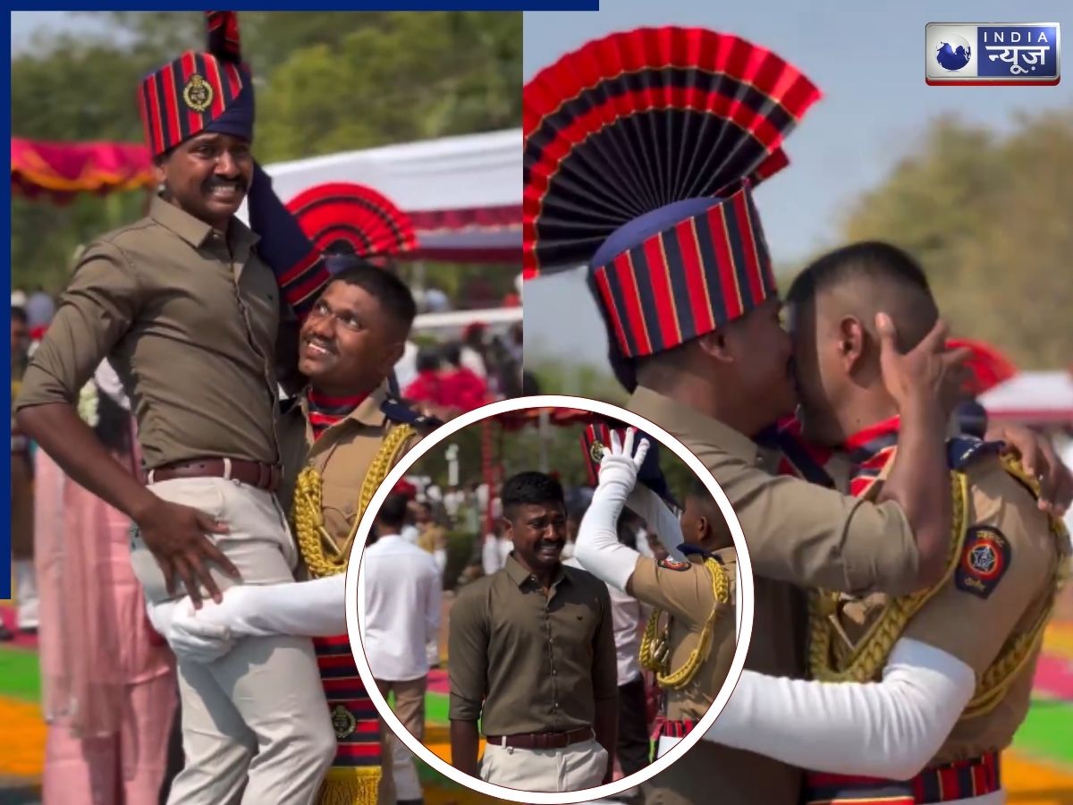 छोटे को ऑफिसर की वर्दी में देख फफक कर रो पड़ा बड़का भाई, गोदी में उठाते ही कर लिया KISS; देखें वीडियो