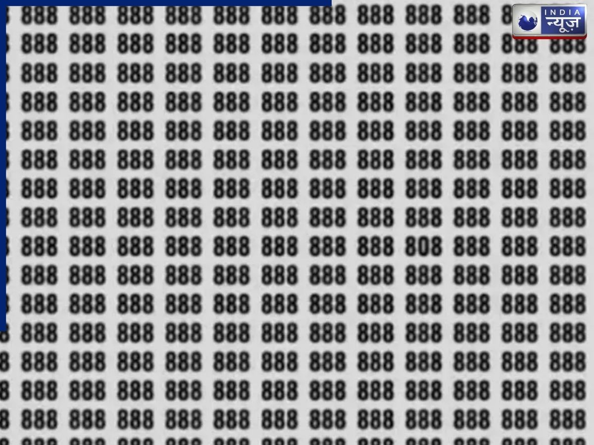 Eye Test Puzzle: क्या आपकी नजर है बाज जैसी तेज? 15 सेकंड में छिपा हुआ ‘808’ ढूंढकर दिखाइए