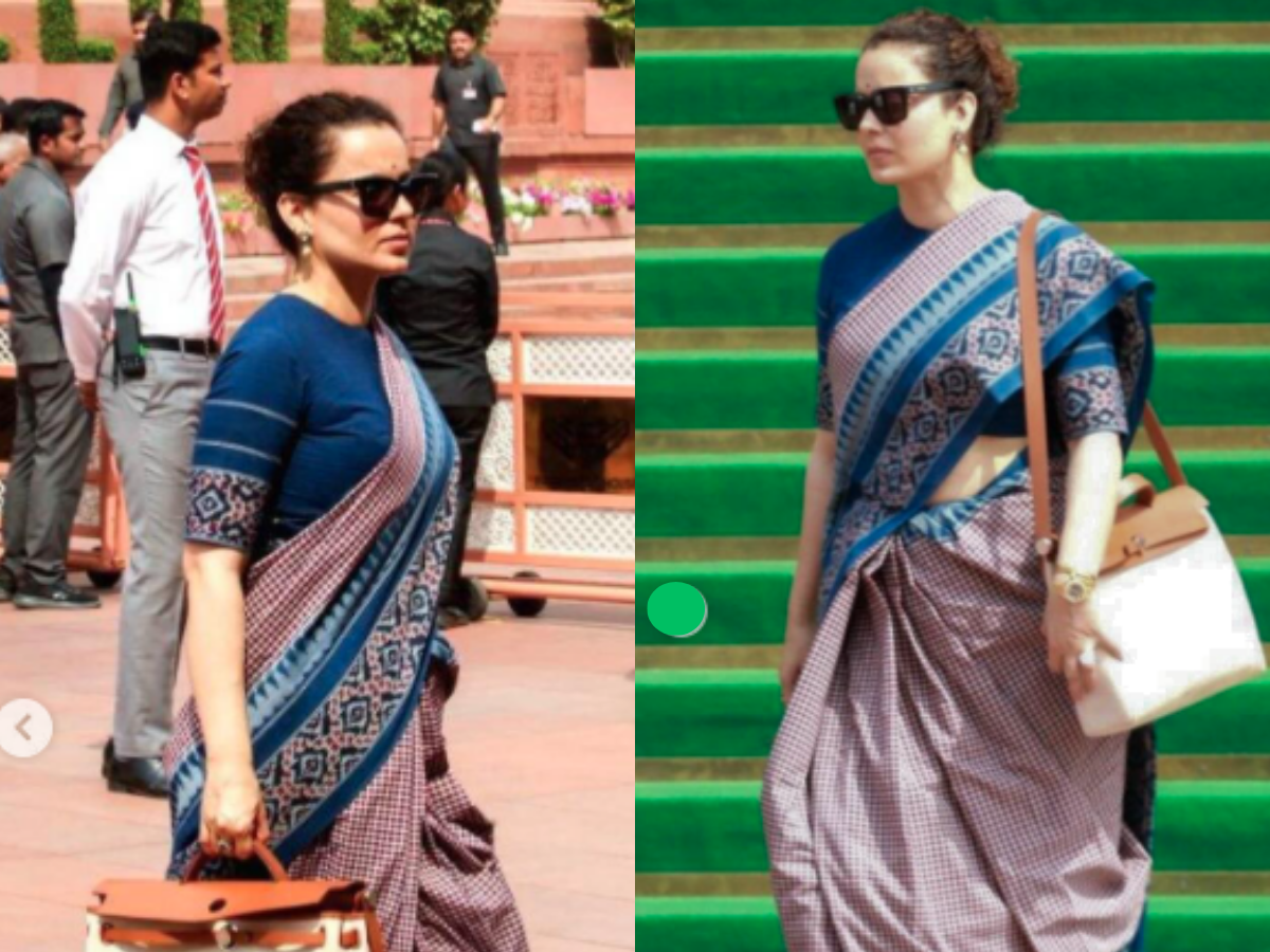 Indigo Pochampally Ikat Handloom Cotton Saree - Photo Gallery