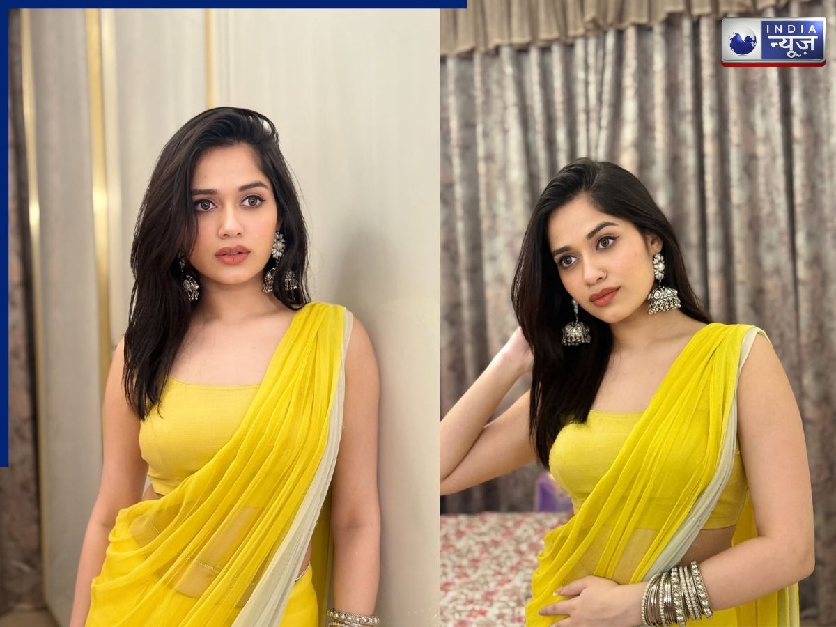 Jannat Zubair's Stylish Look in a Yellow Saree - Photo Gallery