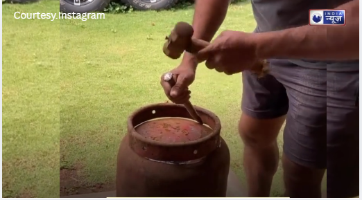 Viral Video: गैस खत्म होने की चिंता में युवक ने किया कमाल का जुगाड़, LPG सिलेंडर को बना डाला पोर्टेबल चूल्हा!