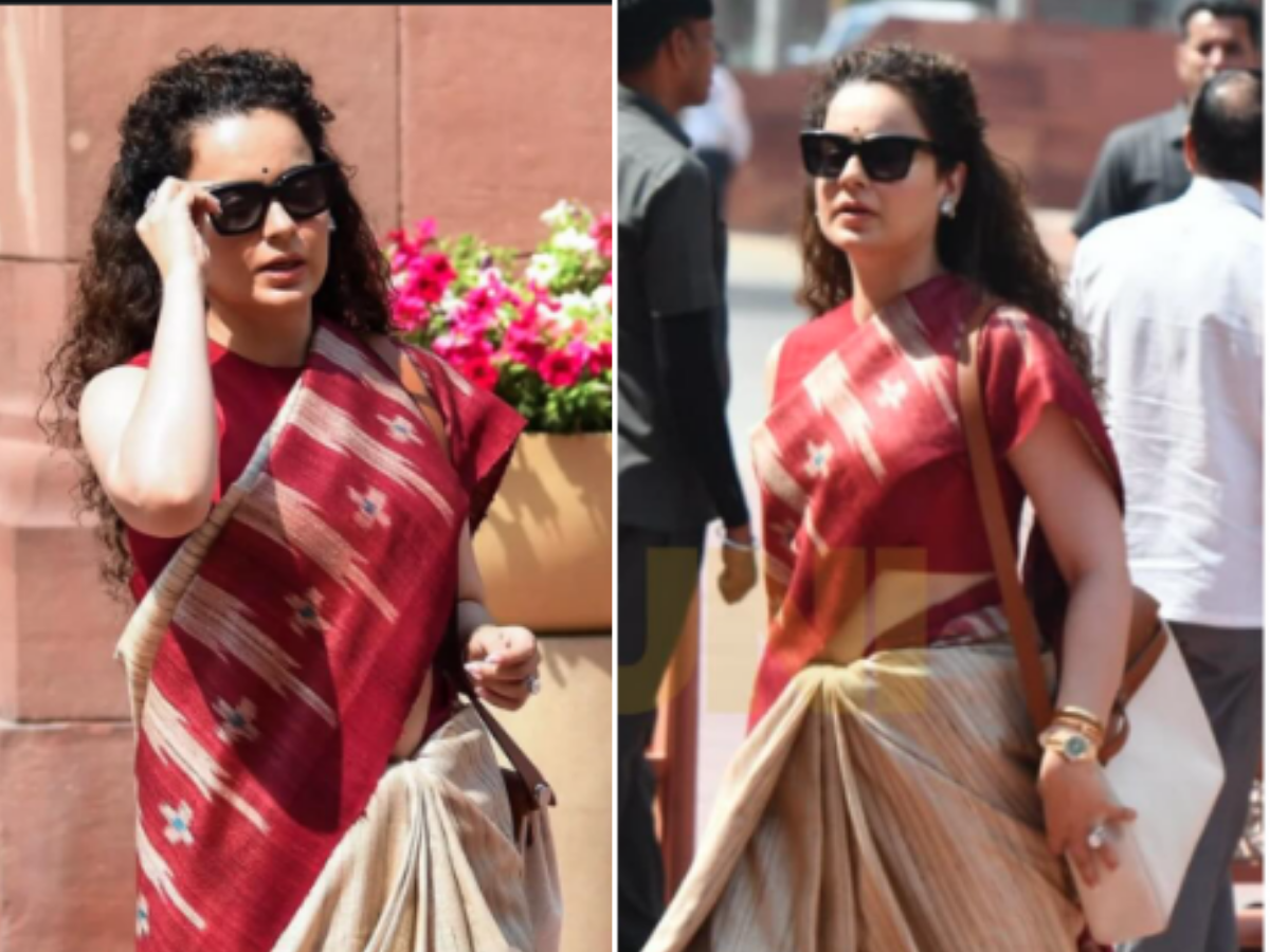 Maroon Tussar Ghicha Silk Bandha Ikat Saree - Photo Gallery