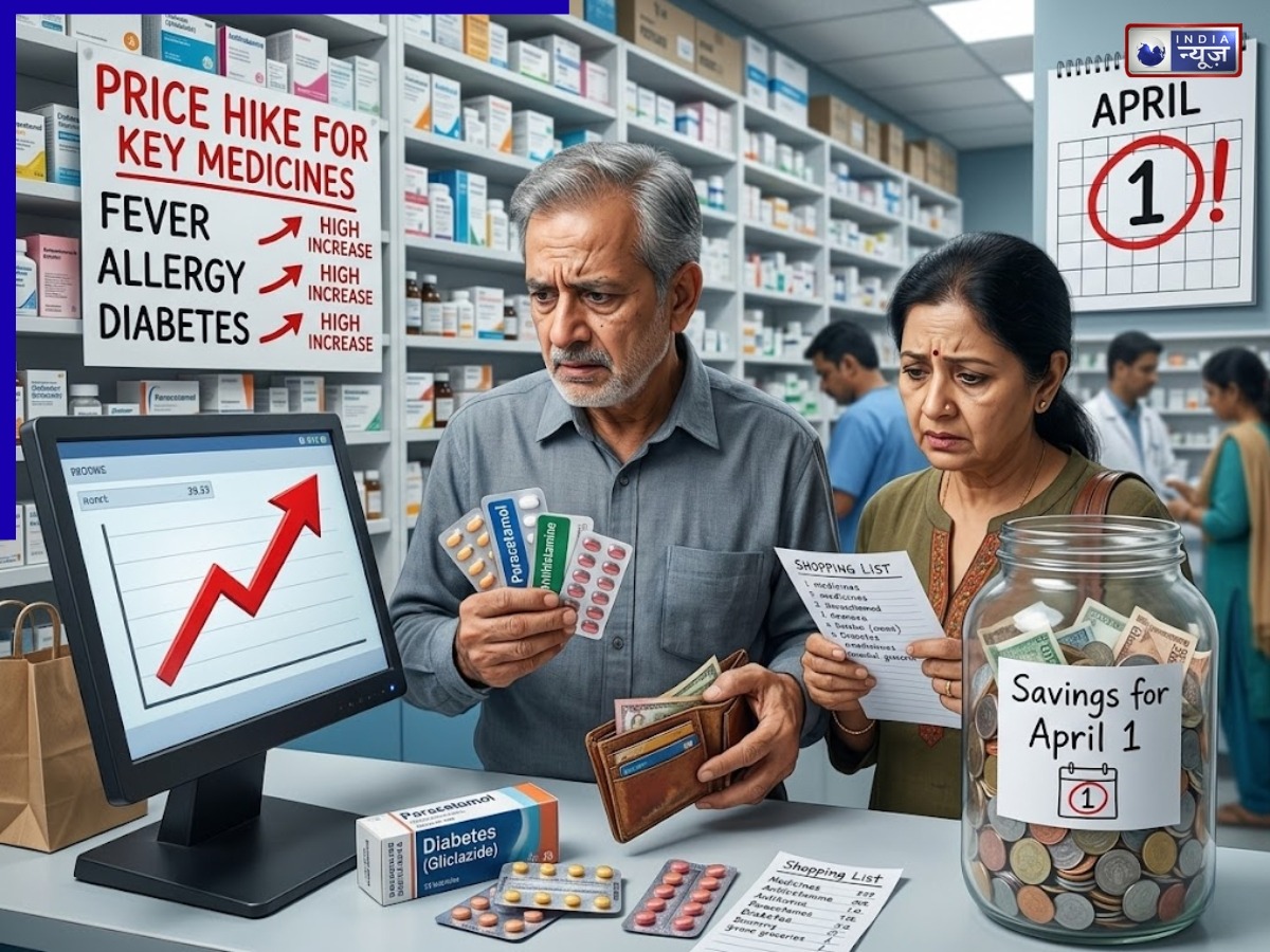 1 अप्रैल से आम लोगों पर पड़ेगी महंगाई की मार, बुखार से एलर्जी, डायबिटीज समेत ये दवाइयां होंगी महंगी