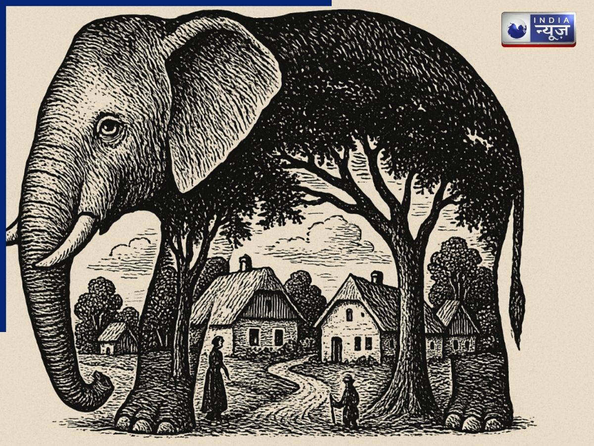 पहली नजर में हाथी दिखा तो अलग मतलब, गांव दिखा तो अलग… जानिए यह ऑप्टिकल इल्यूजन क्या बताता है आपके बारे में