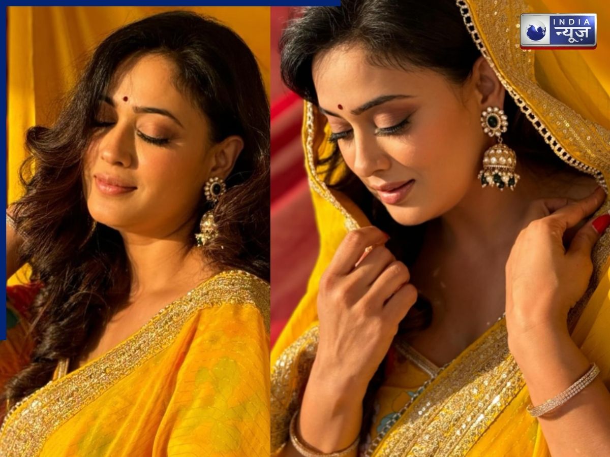Shweta Tiwari's look in a yellow saree - Photo Gallery