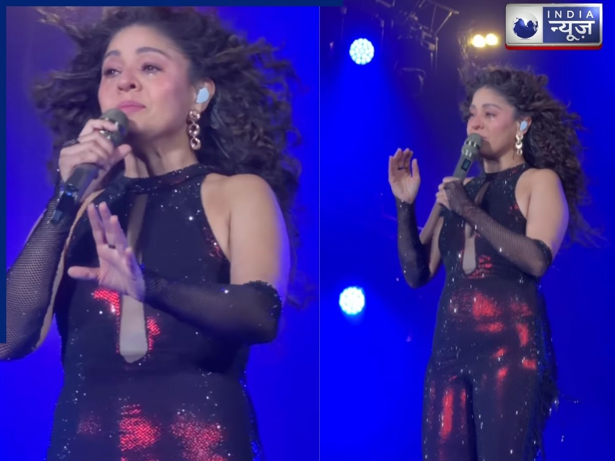 स्टेज पर छलक पड़े आंसू, लखनऊ शो में सुनिधि चौहान का गला हुआ खराब, कहा- ‘ मेरी आवाज बहुत…’