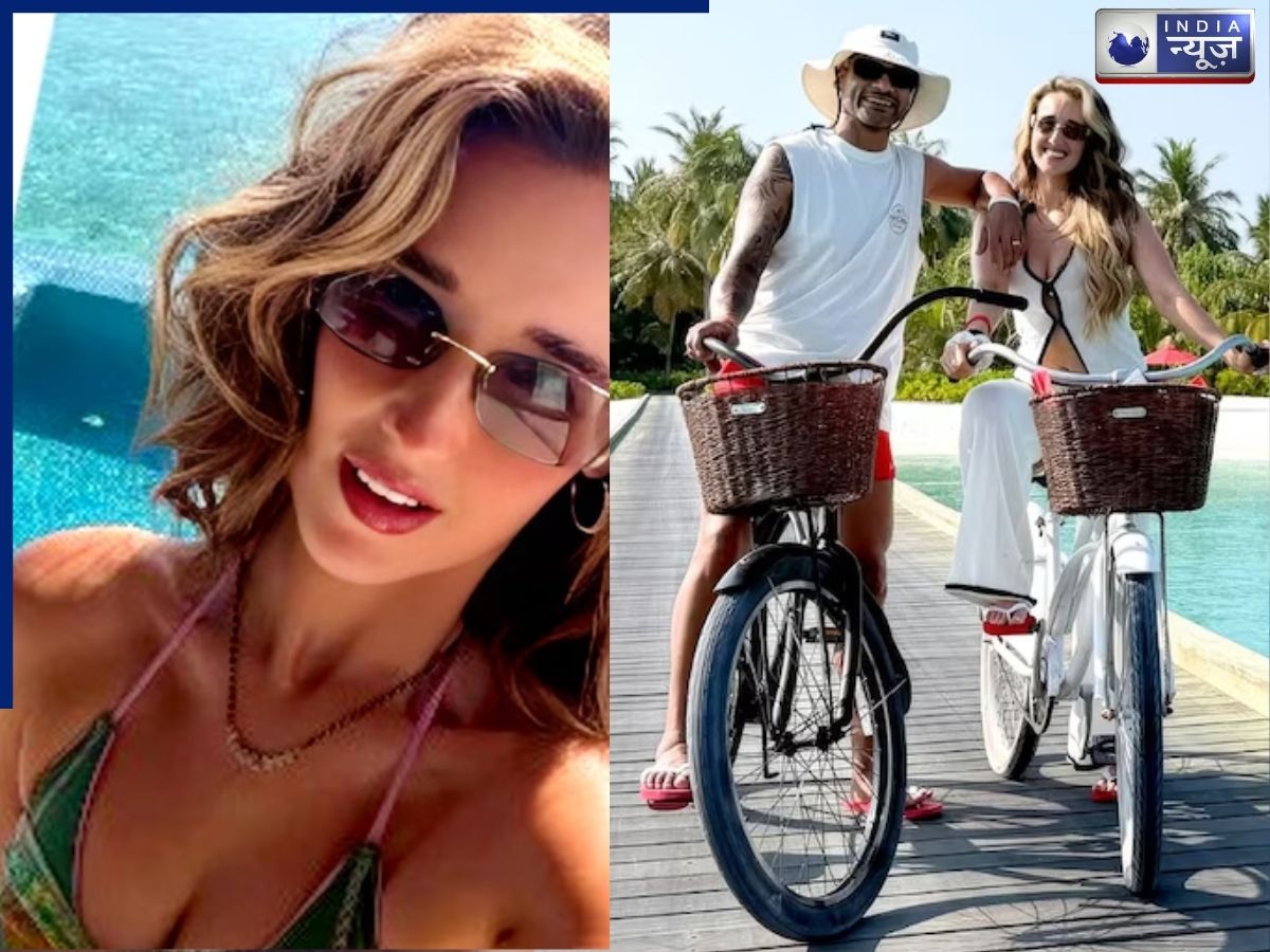 हनीमून से आईं बोल्ड तस्वीरें, बिकिनी में दिखीं शिखर धवन की नई दुल्हन, फ्लोटिंग ब्रेकफास्ट की तस्वीरें वायरल