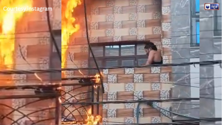 दिल्ली में मौत की लपटों से बचने के लिए ‘बिजली के तारों’ पर चला शख्स, स्वरूप नगर में पारिवारिक विवाद में लगी भीषण आग!