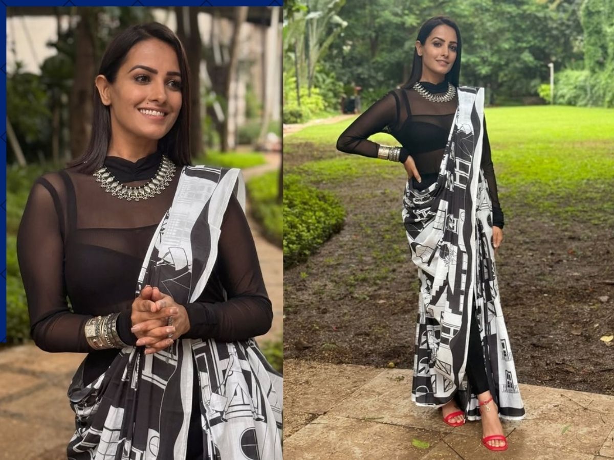 Anita Hassanandani's Sheer (Net) Blouse Designs - Photo Gallery