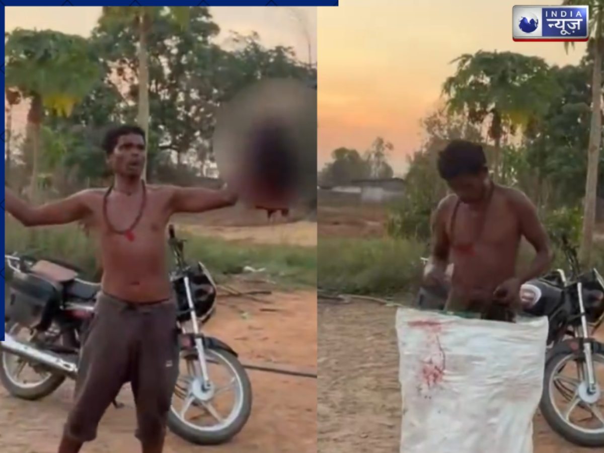 हाथ में पत्नी का सिर लेकर सड़कों पर निकला पति! शराब के नशें में बना कसाई; हिला देगी वीडियो