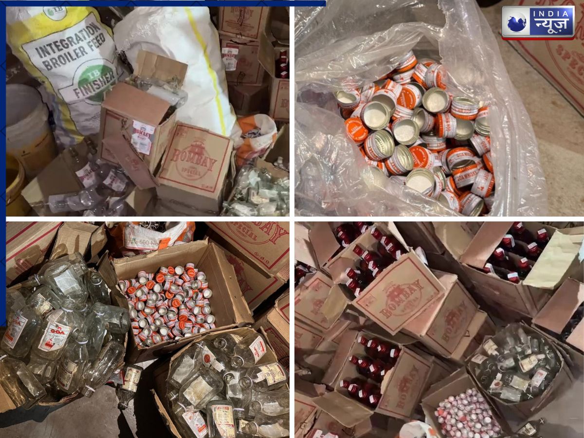 छापेमापी में ‘क्राइम पेट्रोल’ जैसा सीन: घर के अंदर मिली अवैध फैक्ट्री, 27 पेटी शराब और ढक्कन-बोतलों का अंबार!