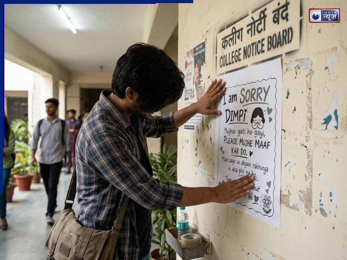 प्लीज, मुझे माफ कर दो डिम्पी, रूठी हुई प्रेमिका को मनाना कोई इससे सीखे, धनबाद के कॉलेज का हाई वोल्टेज ड्रामा