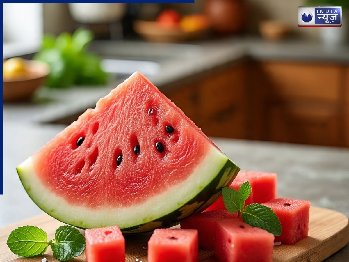 Smell the watermelon. - Photo Gallery