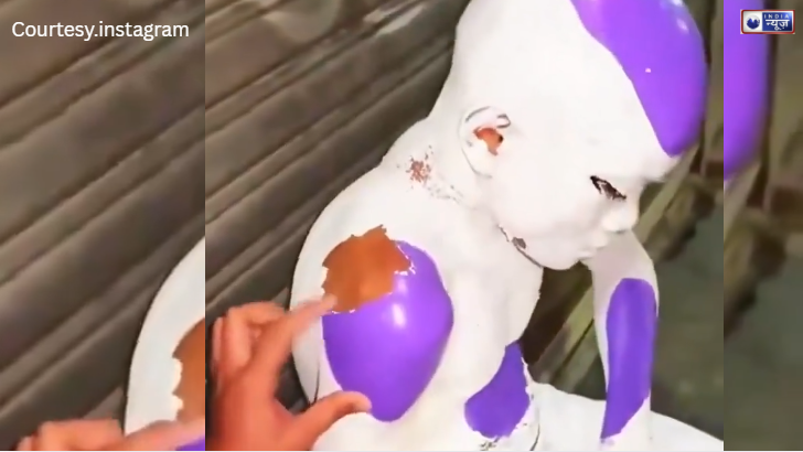 अर्जेंटीना में मासूम बच्चे पर चढ़ाया ‘लेटेक्स पेंट’ का चोला, स्कूल पार्टी के लिए मां ने शरीर पर पोत दिया दीवार वाला रंग, देखें वीडियो!