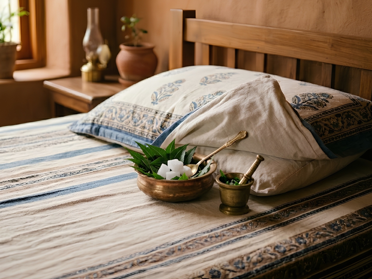 Mix camphor with neem leaves - Photo Gallery