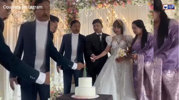 केक कटिंग के दौरान दिखा परिवार का प्यार, मां की हस्तक्षेप के बावजूद दूल्हे ने निभाया ‘जीवनसाथी’ का फर्ज!