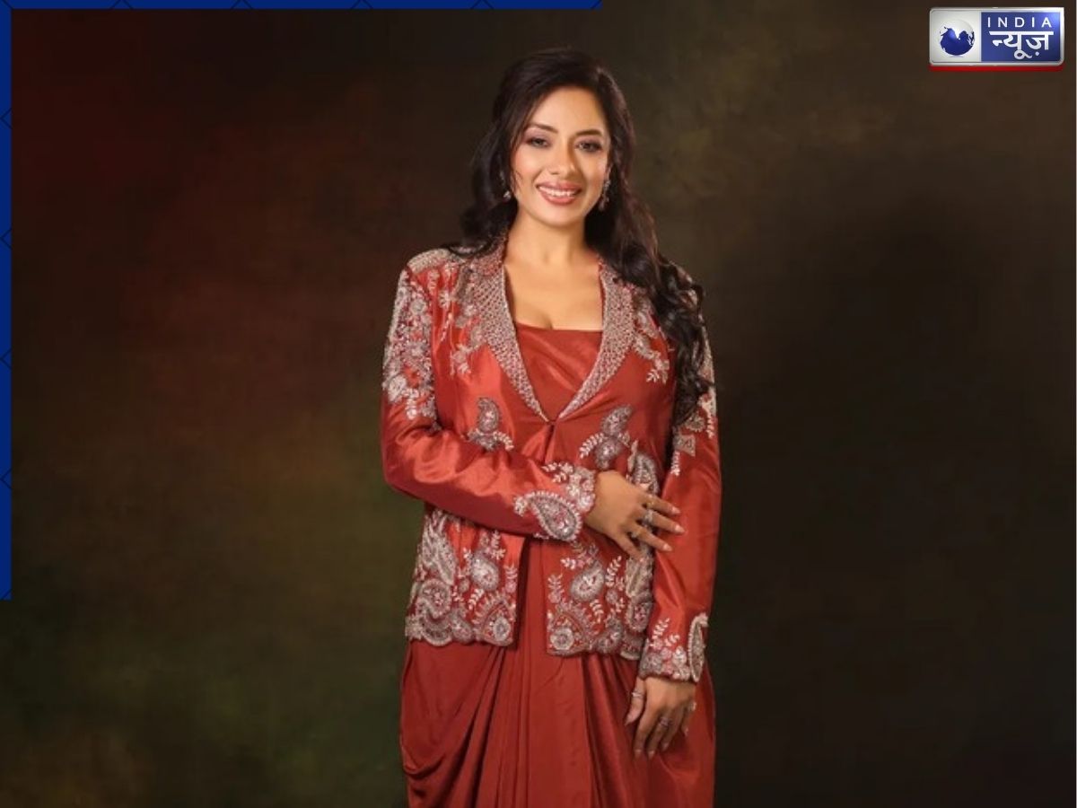 Rupali Ganguly Choice of Color for Her Red Indo-Western Outfit - Photo Gallery