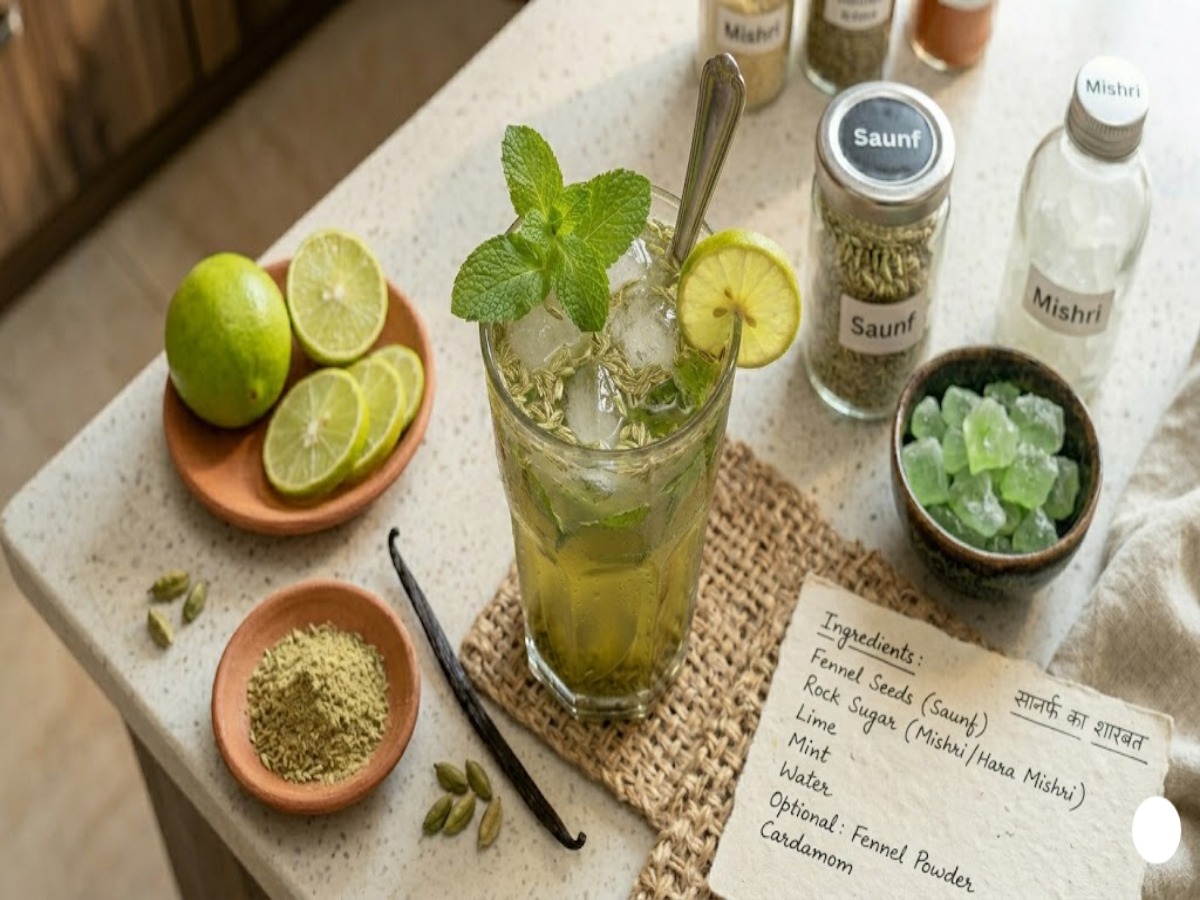 Ingredients Required to Make Saunf Sharbat - Photo Gallery
