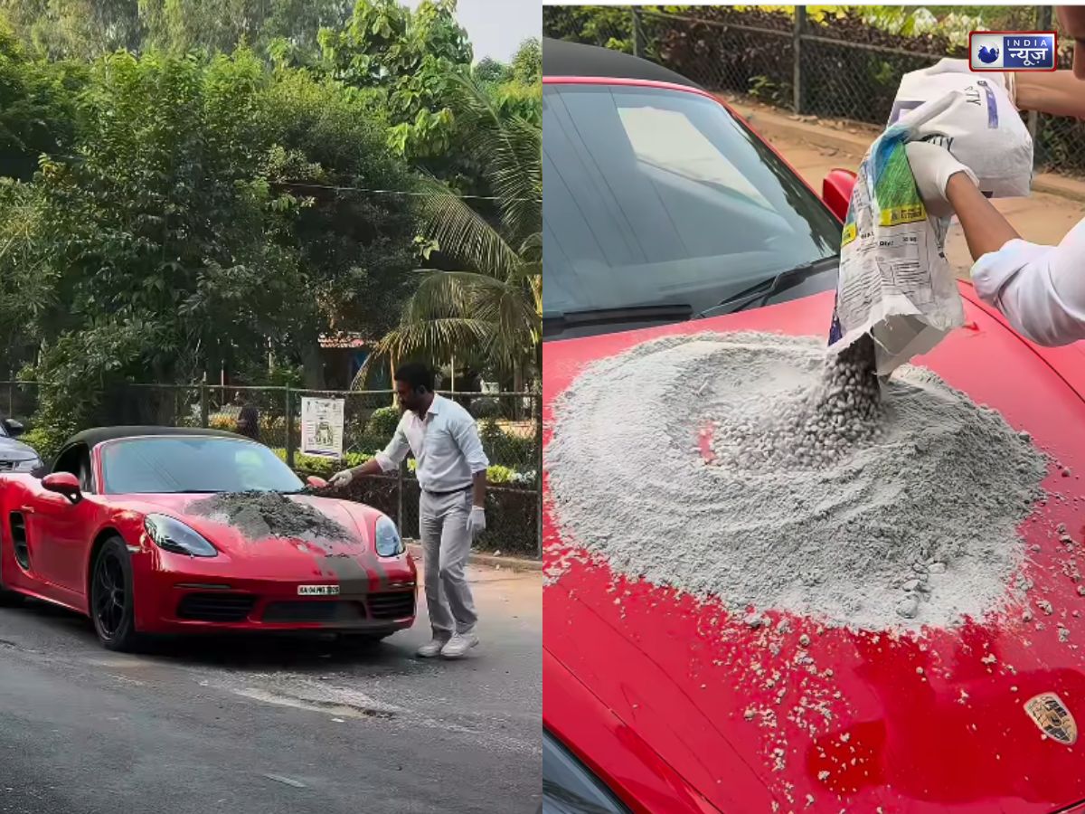 बेंगलुरु में अनोखा कारनामा, लग्ज़री कार से भरा सड़क का गड्ढा, Video हुआ वायरल