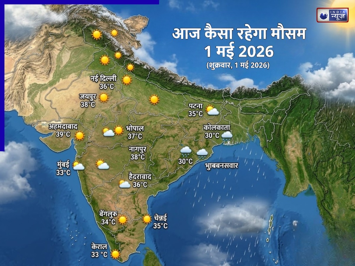 Aaj Ka Mausam 1 May 2026: किन 11 राज्यों में होगी तूफानी बारिश, घर से निकलने से पहले जान लें IMD का लेटेस्ट अलर्ट