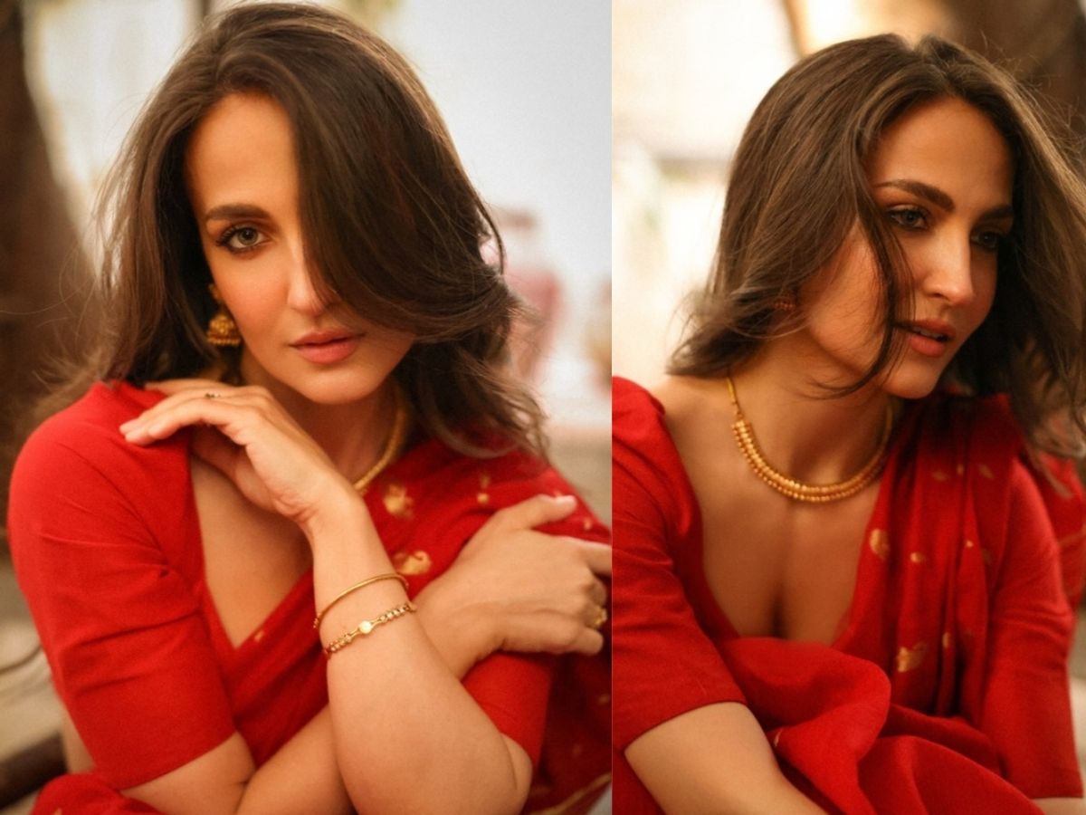 elli avrram red saree look - Photo Gallery