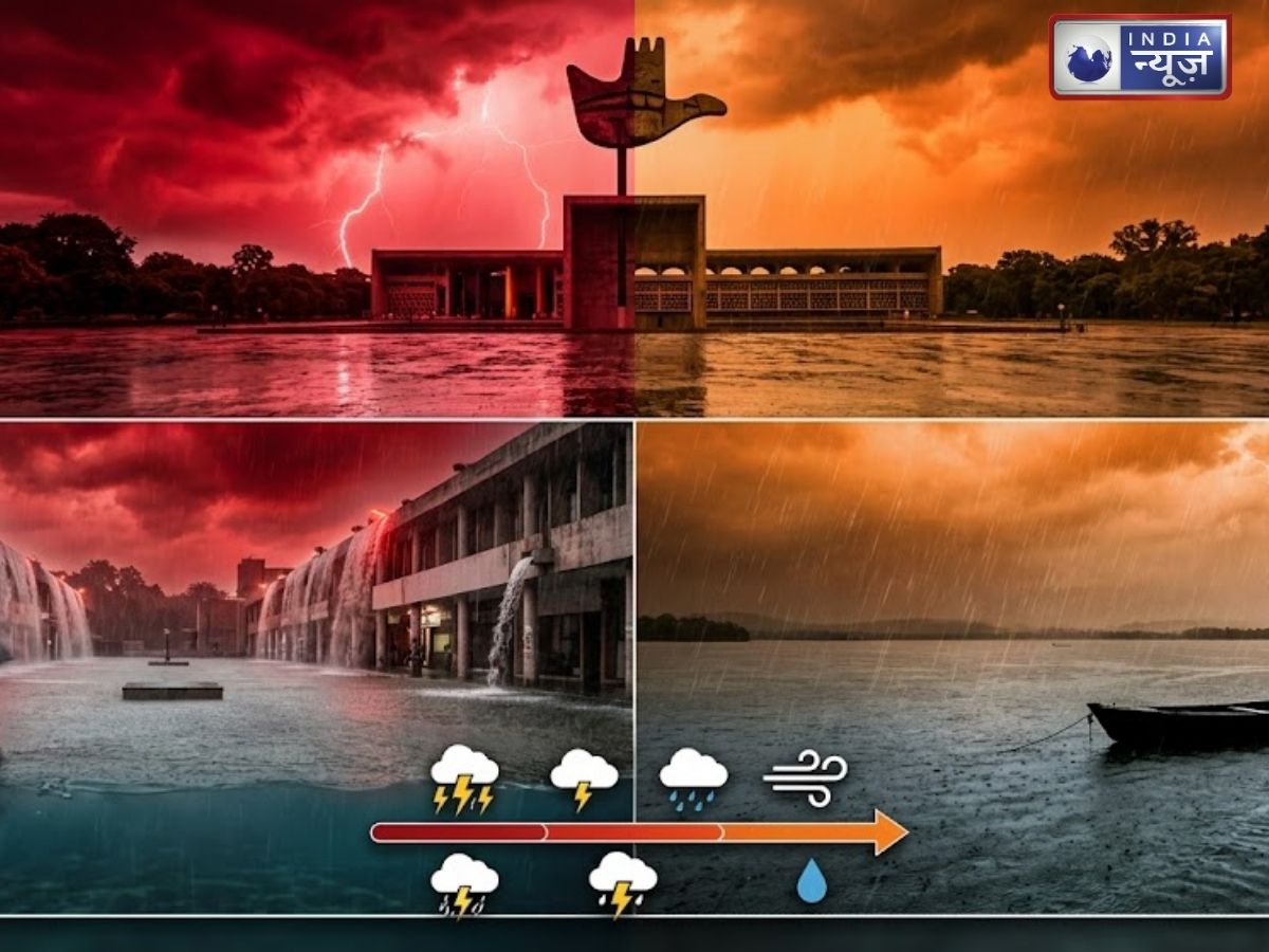 Chandigarh Weather: चंडीगढ़ में मूसलाधार बारिश के आसार, कई इलाकों में रेड और ऑरेंज अलर्ट जारी; जानें अगले 48 घंटे का हाल