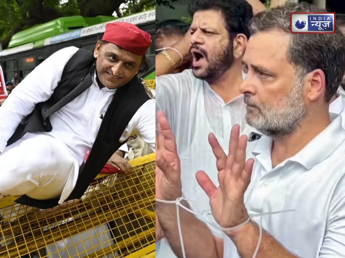 राजधानी में सियासी टकराव! मार्च के दौरान राहुल गांधी-अखिलेश यादव समेत इन नेताओं को किया डिटेन