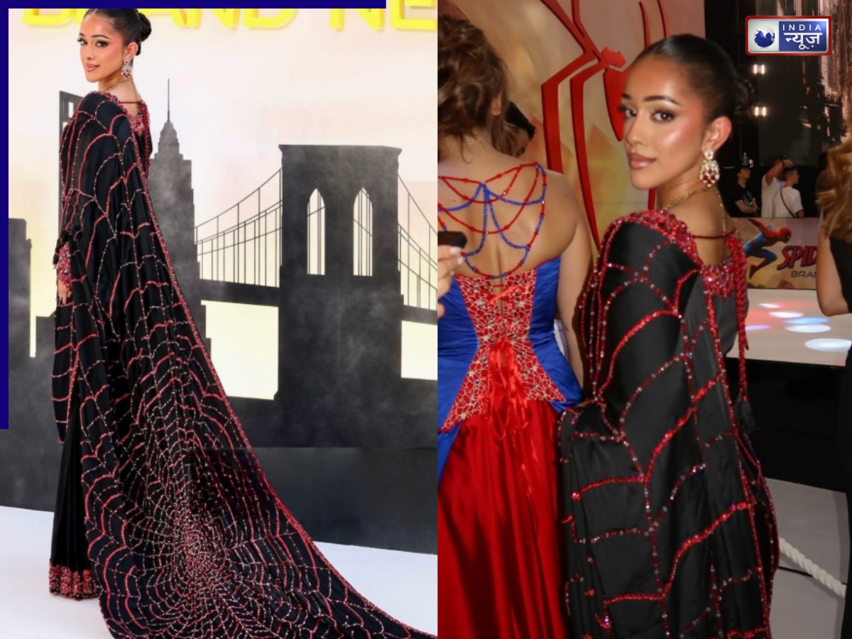 Atifa Arshad’s Spider-Man Saree: देसी स्टाइल में स्पाइडर-मैन का जादू, लंदन की क्रिएटर का लुक हुआ वायरल