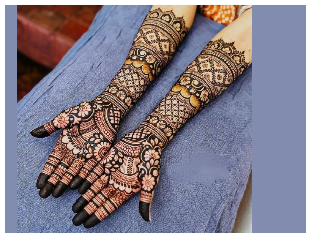 full hand mehndi design - Photo Gallery